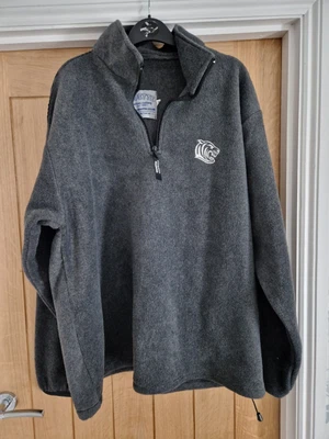 £9.99 • Buy Leicester Tigers Rugby 1/4 Zip Grey Fleece Lined Hoody Hoodie M/L New BNWOT