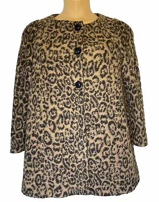 Zara Basic Coat Leopard Print Size M • $29.99