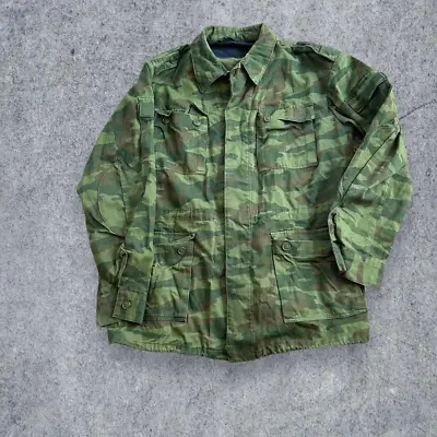 Vintage Russia Military Camo Jacket Green Camouflage Print Military Jacket • $99.99