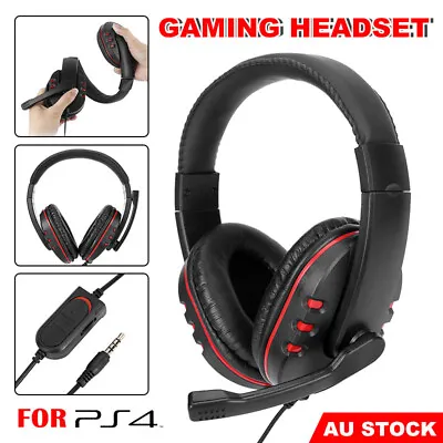 $16.85 • Buy Gaming Headset Headphone With Microphone Volume For PS4 PlayStation 4 Xbox One