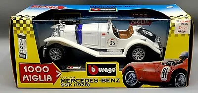 Bburago 1209 1928 Mercedes SSK White 1000 Mille Miglia Racing #35 1:24  2000 • $13.99