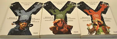 Y The Last Man Vol 1 2 3 DC Vertigo Brian Vaughan Pia Guerra TPB  SERIES • $23.99