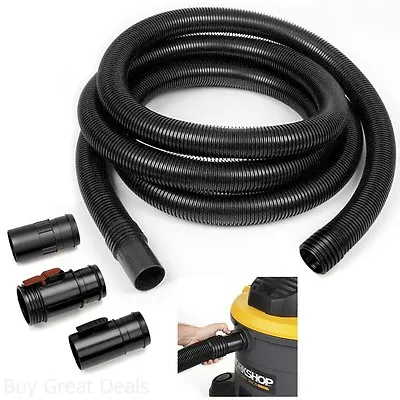 $44.99 • Buy Wet Dry Vacuum Hose 2.5 Inches X 20 Ft Long Larger Opening For Debris Collection