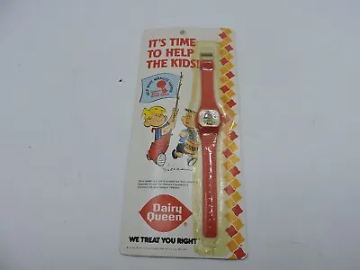 Vintage Dennis The Menace Dairy Queen Watch NOS Sealed Carded Toy 80s Promo • $49.99