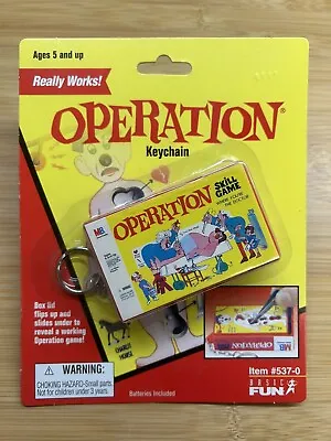 Vintage NOS Sealed 90s Keychain Game OPERATION Basic Fun Milton Bradley • $24.95