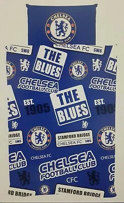 Chelsea Football Single Duvet Cover & Pillow Case Kids Bedding   • £21.49