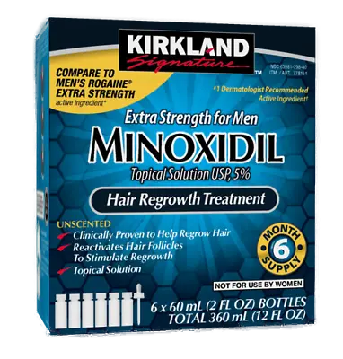 Kirkland Minoxidil 5% Extra Strength Men Hair Regrowth Solution • $56.99
