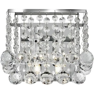 Marco Tielle 'Hannah' 2 Light Crystal Wall Light Square. • £39.99