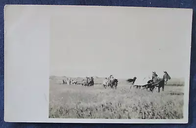 RP Wellston Oklahoma Farm Scene Horse Drawn Mowers Ca1910 Postcard • $5.99