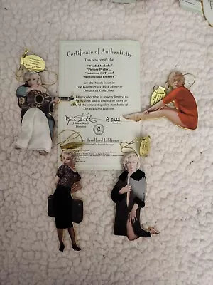 (LOT OF 4) The Glamorous Miss Monroe Ornaments Bradford Editions W/ COA • $55