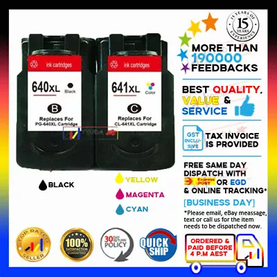 2NoN-OEM Ink PG-640XL CL-641XL For Canon MG3160 MG3260 MG3660 MX516 MX926 TS5160 • $57.80