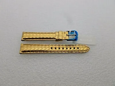 Genuine Michele 16mm Gold Chevron Watch Band Strap NEW • $24.77