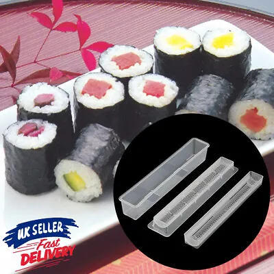 £6.34 • Buy 3pcs DIY Rice Roll Mold Sushi Maker Kit Kitchen Easy Chef Mould Roller