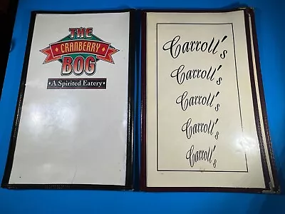 Vintage Carroll’s Restaurant & The Cranberry Bog Menus  Manahawkin NJ • $25