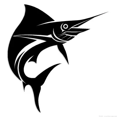 Swordfish Marlin Jumping - Decal Sticker - Multiple Colors & Sizes - Ebn6850 • $3.17