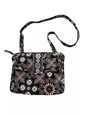 Vera Bradley Crossbody Messenger Laptop Book Bag Purse Brown Canyon Print • $34.99