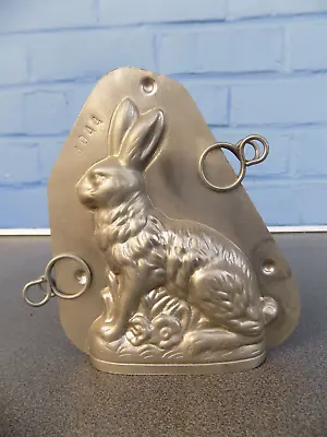 Antique Chocolate Mold Easter Bunny Hare Old Mold Chocolate Shape 4044 • $37.80