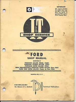 1967 I & T Ford Shop Manual No. FO-21 • $19.95