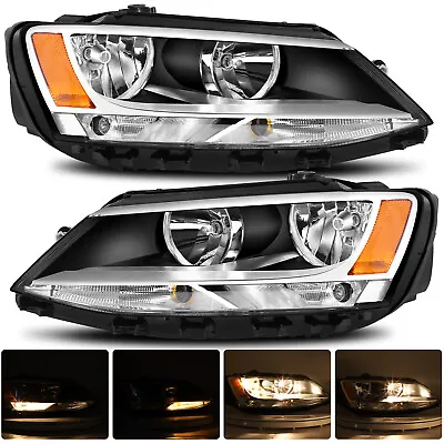 2PCS Headlights For 2011-2018 Volkswagen Jetta Headlamps Factory LH+RH W/Bulbs • $118.99