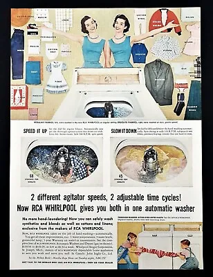 Whirlpool Washing Machine Ad Vintage 1956 Original RCA Washer Advertisement • $14.93