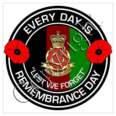 The Queens Lancashire Regiment Classic Remembrance Day Sticker • £2.99