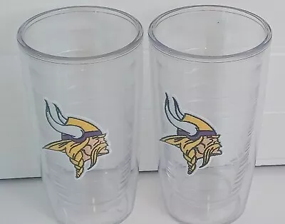 Minnesota Vikings 16 Oz Tervis Tumblers. Set Of 2. Great Condition! Insulated  • $12.50