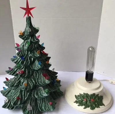 Vintage Ceramic Lighted Christmas Tree With Base 20” • $100