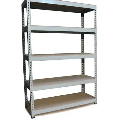 Garage Shelving 120cm Grey Shed Shelves/Wide Metal Warehouse Storage Racking • £79.99