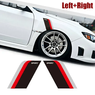 2x Car Sticker Sport Side Car Door Fender Sticker Racing Decal Auto Accessories • £5.51