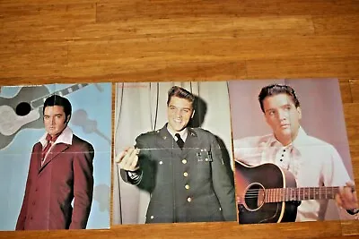 3 Vintage Elvis Presley 16  X 21  Posters Pictures On Both Sides Color Wedding  • $10.99