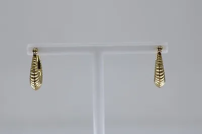 14K Yellow Gold Vintage Hinged Hooped Earrings • $114