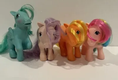 Lot Of 4 Vintage My Little Pony - Applejack Parasol Blossom Medley MLP G1 • $15.99
