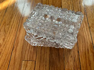 Rectangle Lead Crystal Box Ashtray - 2 Piece • $29.99
