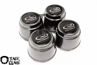 Rota Wheels Center Caps Hyper Black Alfa Romeo 4pcs Replacement Rb • $60