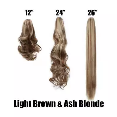 Blonde Curly Ponytail Claw Clip In Hair Extensions Pony Tail Hair Piece As Human • $14.40
