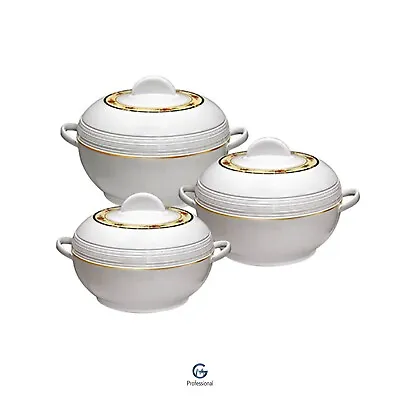 £25.95 • Buy 3PCs Insulated Hot Pot Set Food Warmer Casserole Dish Serving Dish Thermal Pan
