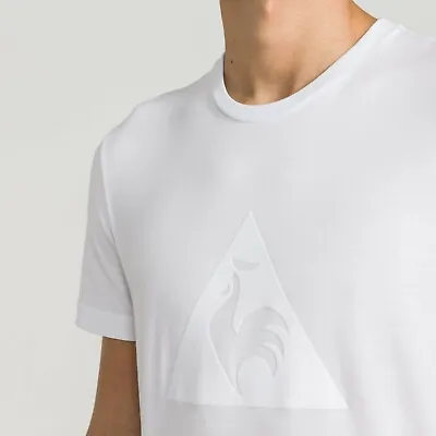 Le Coq Sportif T-shirt Essential White Flock 1710348 Mens Size Xs/s/m/xl/xxl New • £9.99