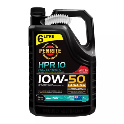 Penrite HPR 10 Full Synthetic 10W-50 6L - HPR10006 • $89.99