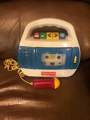 Vintage Fisher Price Cassette Tape Recorder Player + Microphone 1997 Model 73801 • $49.99