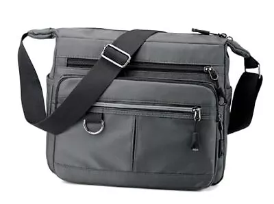 Canvas Messenger Bag - Vintage Crossbody Shoulder Bag Outdoor Travel Bag Grey • $30.12