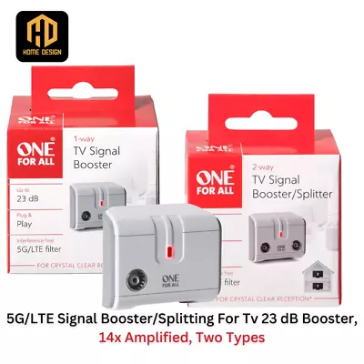 5G/LTE Signal Booster/Splitting For Tv 23 DB Booster 14x Amplified Two Types. • £16.50