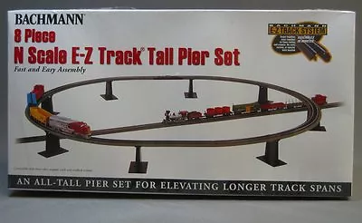 BACHMANN N SCALE E-Z TRACK TALL PIER SET Train TRESTLE Elevated BAC44872 NEW • $18.84