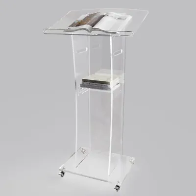 23.6x15.7x47'' Acrylic Lectern Presentation Podium Stand For Church Wedding New • $88.99