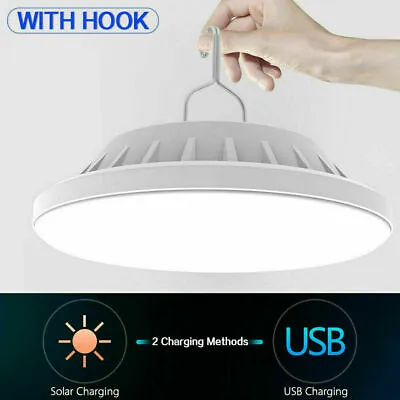 Rechargeable 120 LED Outdoor Camping Tent Light USB & Solar Lantern Hiking Lamp • $19.99