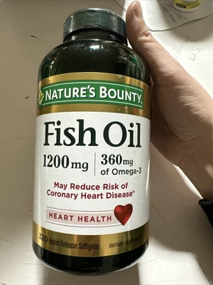 $10 • Buy Nature’s Bounty Fish Oil Omega-3 1200mg Softgel - 180 Count-Exp. 4/2023