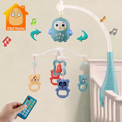 Baby Musical Bed Bell Nursery Kid Crib Mobile Cot Music Box Rattle Toy Light • $17.99