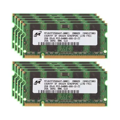 £5.99 • Buy For Micron DDR2-800Mhz PC2-6400S 8GB 4GB 2GB 200pin CL6 RAM Laptop Memory LOT UK