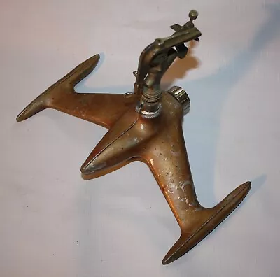 Vintage Figural Jet Airplane Lawn Sprinkler With Brass Head • $49.99