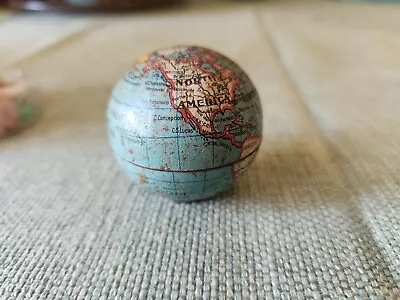 Old 1930s German Miniature Tin Globe Earth Pencil Sharpener • $9.99