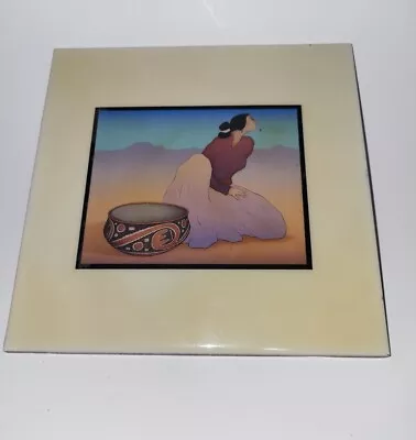 Native American 8x8  VTG RC Gorman Tile Navajo Art Tile  Cochiti  • $22